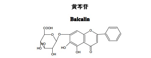 黄芩苷中药化学对照品分子结构图