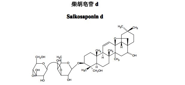 柴胡皂苷d中药化学对照品分子结构图