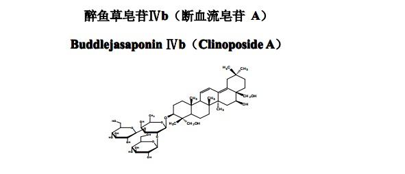醉鱼草皂苷Ⅳb（断血流皂苷 A）中药化学对照品分子结构图