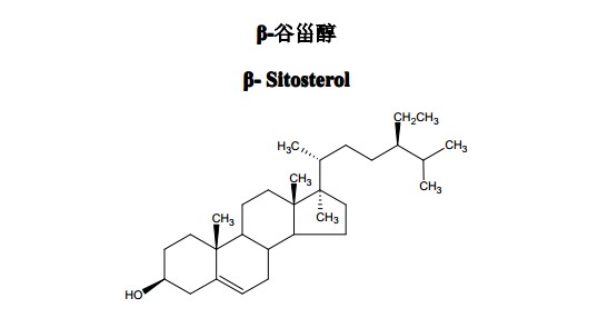 β-谷甾醇中药化学对照品分子结构图