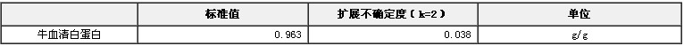 牛血清白蛋白含量标准物质