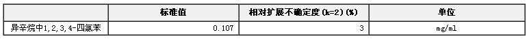 异辛烷中1,2,3,4-四氯苯溶液标准物质