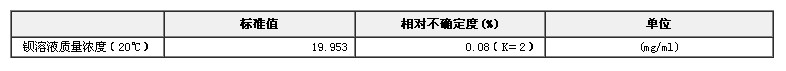 钡溶液成分分析标准物质