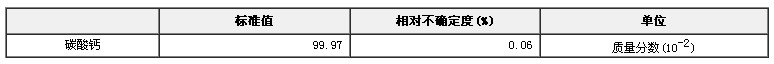 碳酸钙纯度标准物质