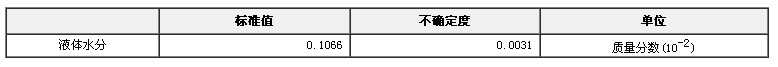 液体水分含量标准物质GBW13513