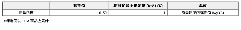 食用合成色素日落黄溶液标准物质