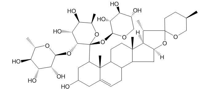 麦冬皂苷D对照品分子结构图