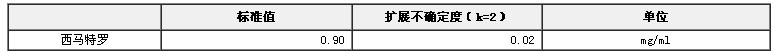 甲醇中西马特罗溶液标准物质