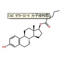 戊酸雌二醇CAS号：979-32-8分子结构图
