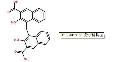 双羟萘酸CAS号：130-85-8分子结构图