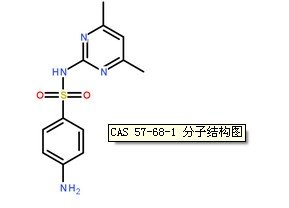 磺胺二甲嘧啶CAS号：57-68-1分子结构图