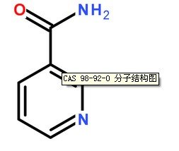 烟酰胺CAS号：98-92-0分子结构图