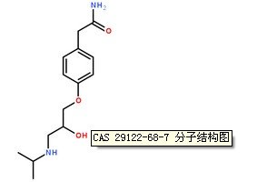 阿替洛尔CAS号：29122-68-7分子结构图