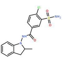吲达帕胺分子结构图