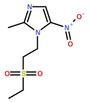 替硝唑分子结构图
