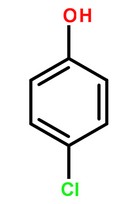 对氯苯酚分子结构图