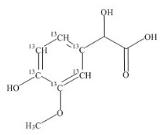4-Hydroxy-3-methoxy Mandelic Acid-13C6