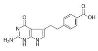 4-[2-(2-氨基-4,7-二氢-4-氧代-3H-吡咯并[2,3]嘧啶-5-基)乙基]苯甲酸对照品