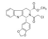 Methyl 1-(benzo[d][1,3]dioxol-5-yl)-2-(2-chloroacetyl)-2,3,4,9-tetra-hydro-1H-pyrido[3,4-b]indole-3-carboxylate