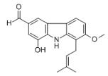 1-Prenyl-2-methoxy-6-formyl-8-hydroxy-9H-carbazole