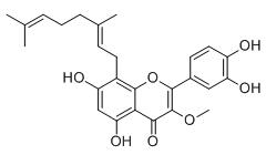 5,7,3'，4'-四羟基-3-甲氧基-8-香叶基黄酮标准品