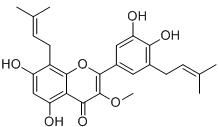 5,7,3'，4'-四羟基-3-甲氧基-8,5'-二异戊烯基黄酮标准品